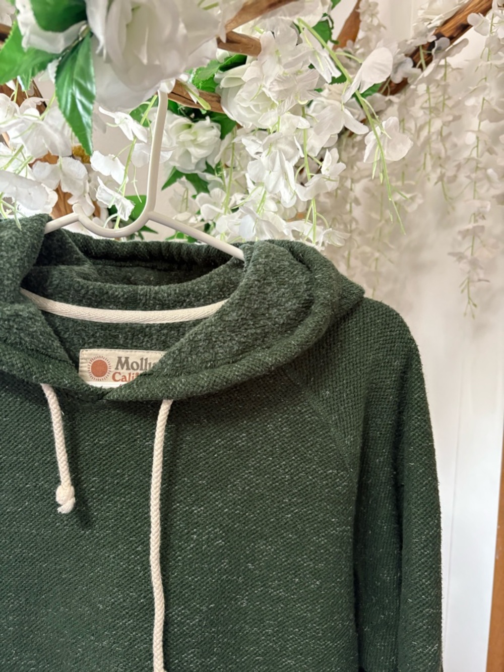 Mollusk Dark Green Hooded Sweatshirt - Cozy Pullover Hoodie - Picture 2 of 9